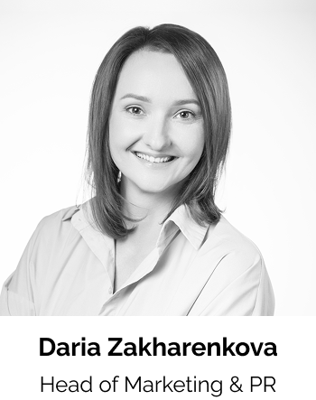 Daria Zakharenkova - Head of Marketing & PR