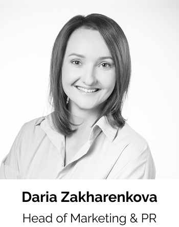 Daria Zakharenkova - Head of Marketing & PR