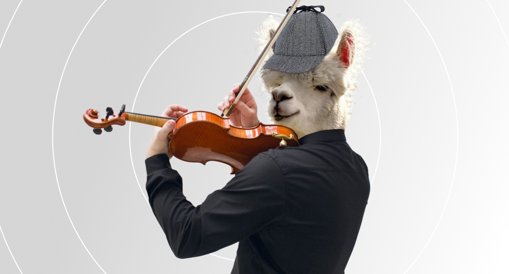 lama playing violin